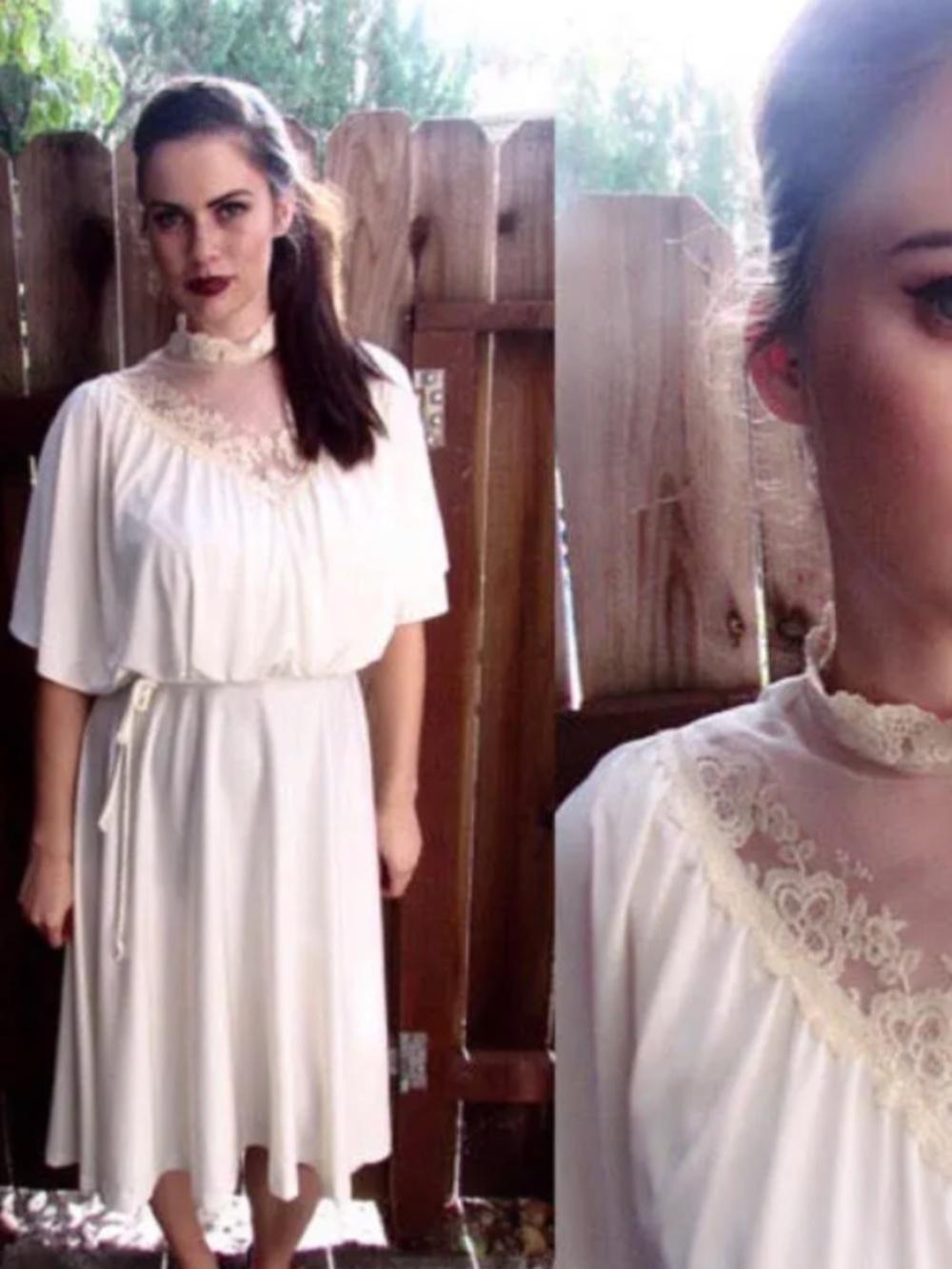 Dated 1974 Plus Size Wedding Dress , Deadstock